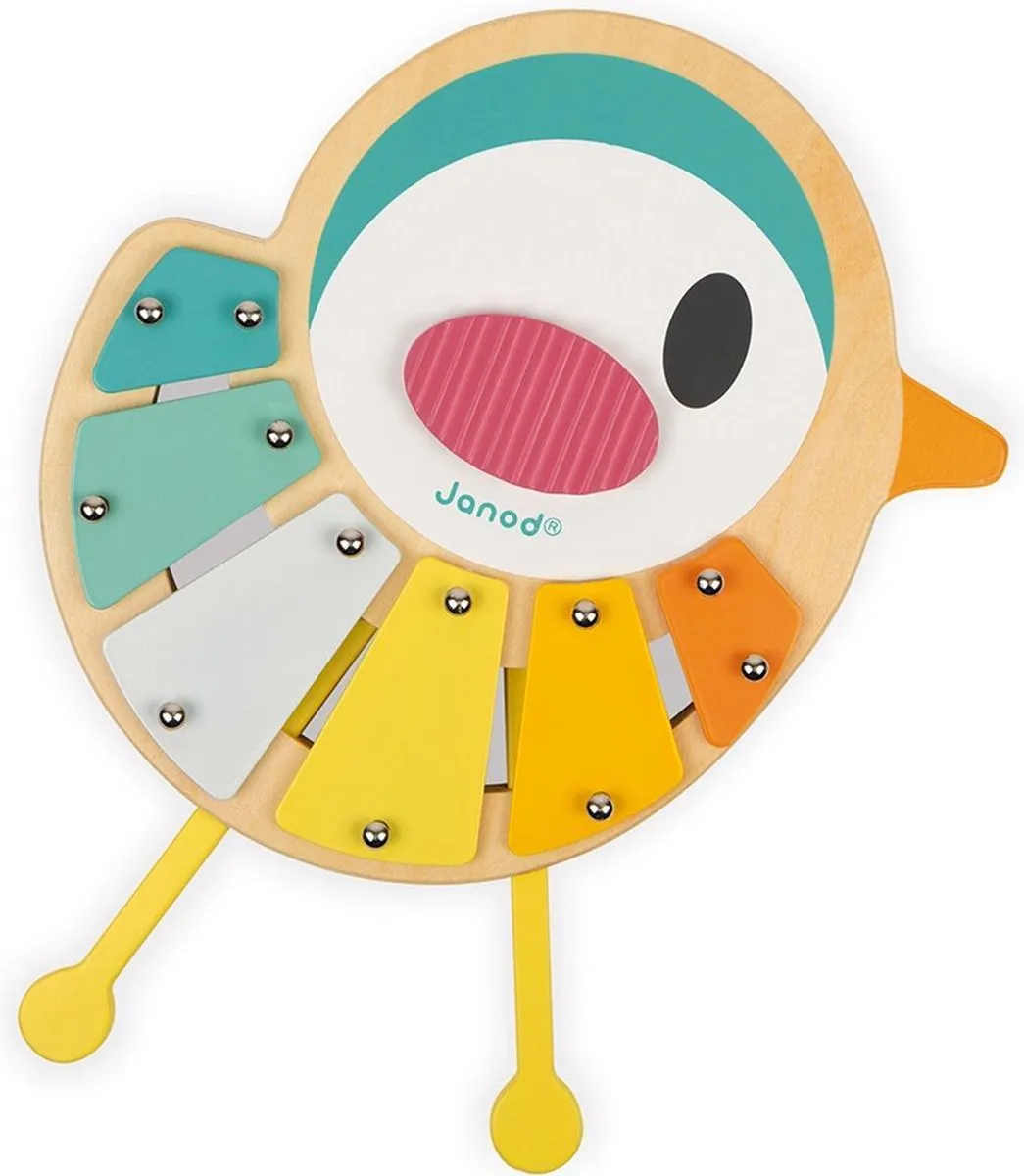 Janod Pure Xylo-Vogel Xylofoon - 6 Tonen - 1 Jaar