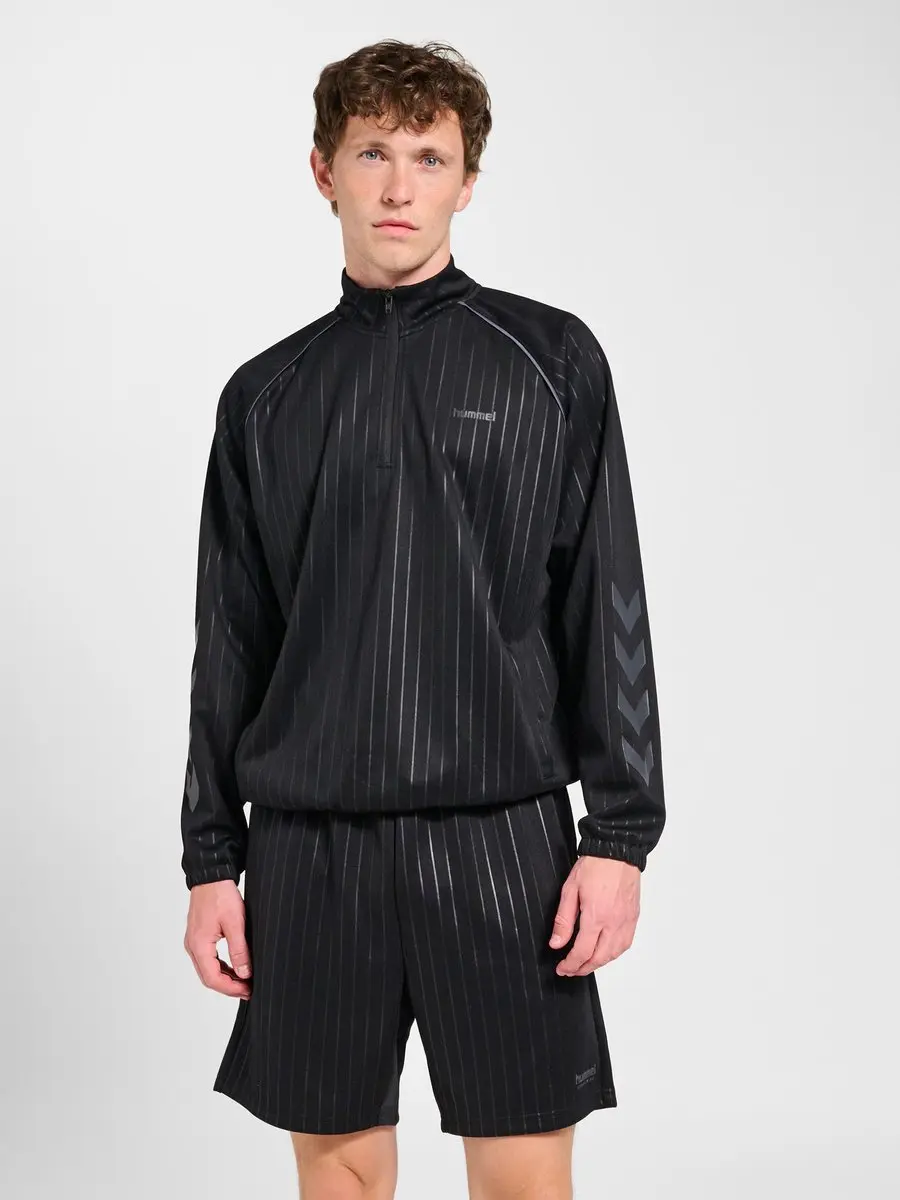 Hummel Hmlstripe Halfzip Trainingsjack 232445 - XL - Zwart