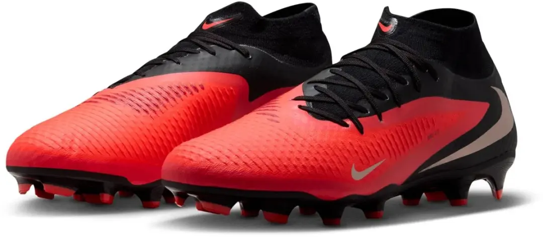 Nike Phantom 6 High Academy FG/MG - Voetbalschoenen - 42 - Rood/Goud/Zwart - afbeelding 6 van 6