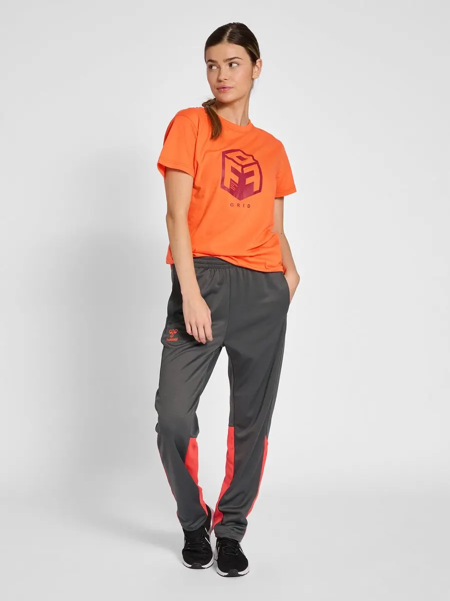 Hummel Ongrid Poly Pants Dames Trainingsbroek XS - grijs - afbeelding 6 van 6