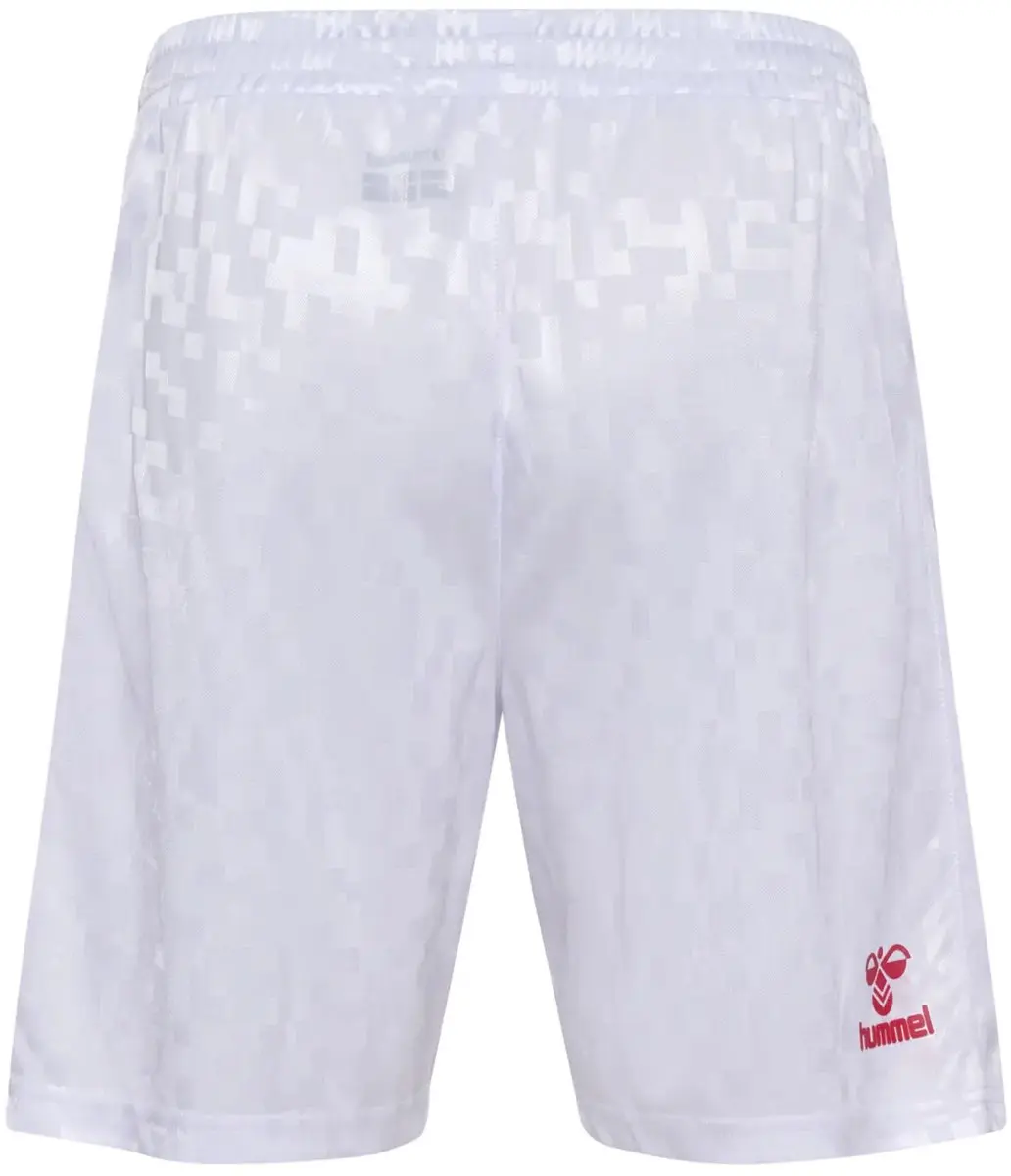 Hummel Korte Woning Denemarken 2024 Short - L - Wit/Tango Rood