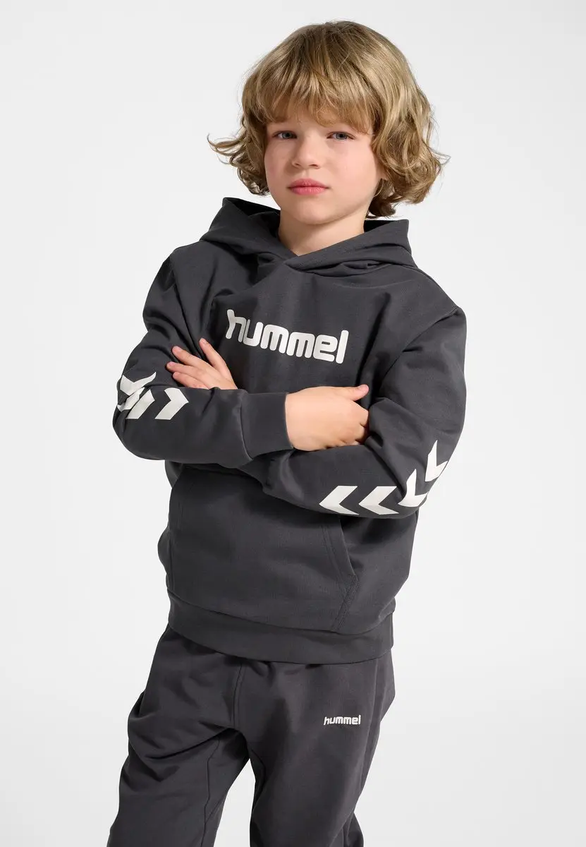 Hummel HMLJR Logo Hoodie - Ebony - 104