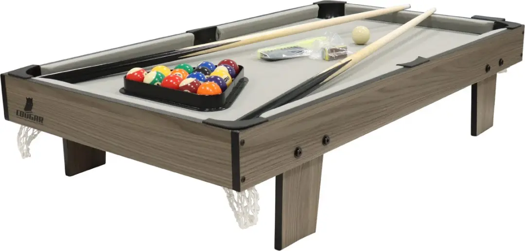 Cougar Pooltafel Mini 3ft - Eiken/Grijs - 91cm