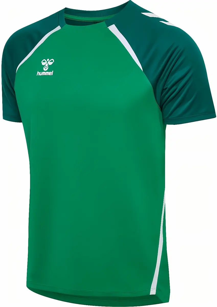 Hummel Hmllead 2.0 Sportshirt 3XL - Jelly Bean/Evergreen