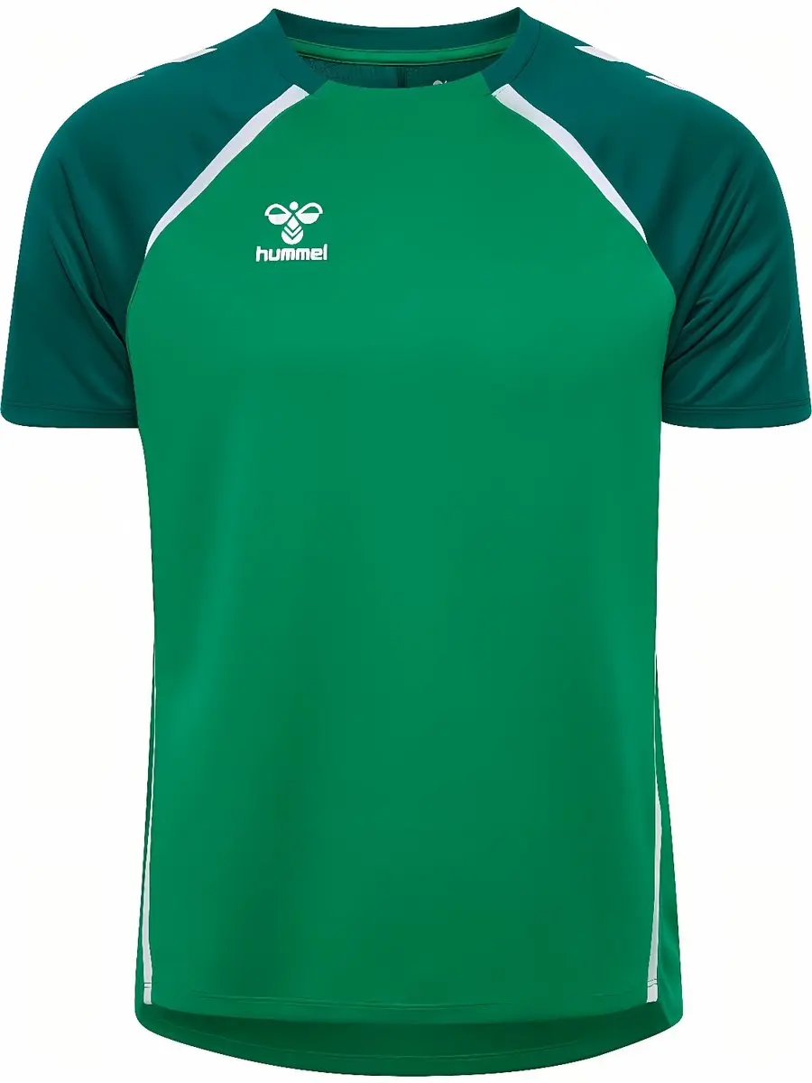 Hummel Hmllead 2.0 Sportshirt 3XL - Jelly Bean/Evergreen