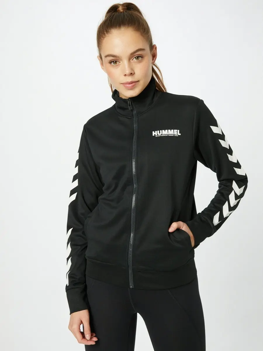 Hummel Hmllegacy Poly Woman Zip Jacket Trainingsjack - XS - Zwart - afbeelding 6 van 6
