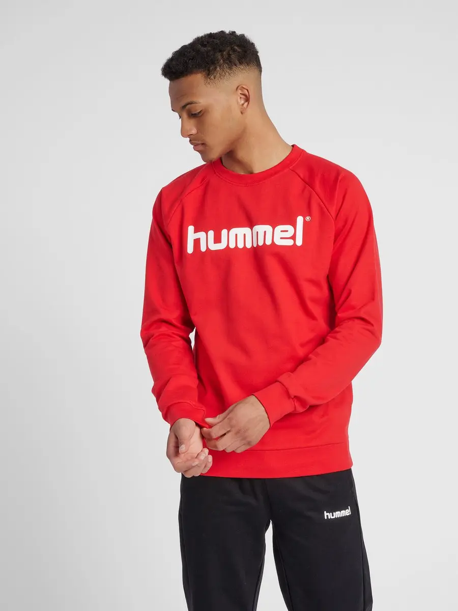 Hummel Go Cotton Logo Sweat Heren - Rood - M