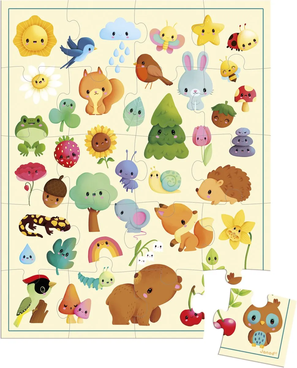 Janod Puzzel De Natuur 20 Stuks - Puzzelkoffer