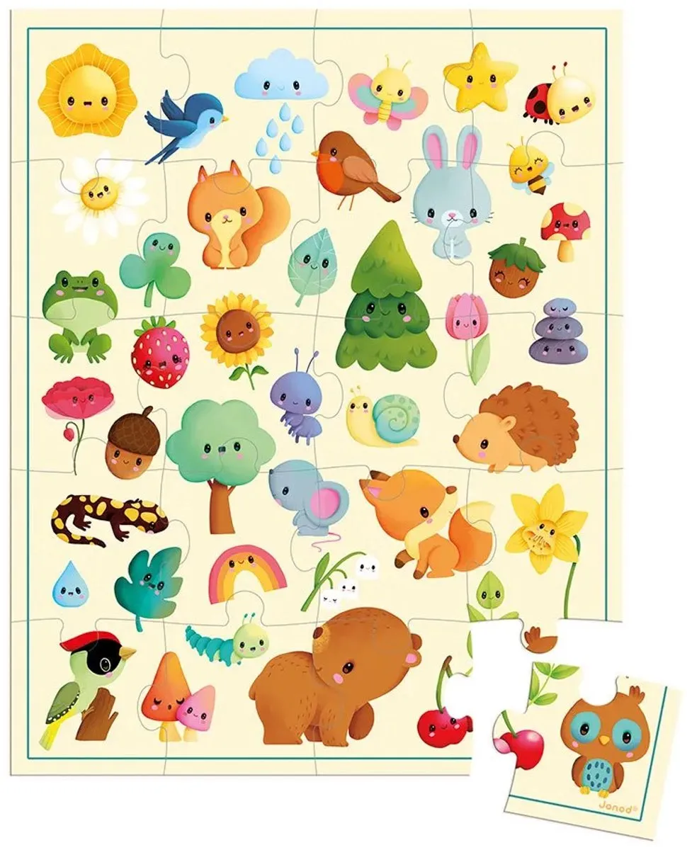 Janod Puzzel De Natuur 20 Stuks - Puzzelkoffer - afbeelding 6 van 6