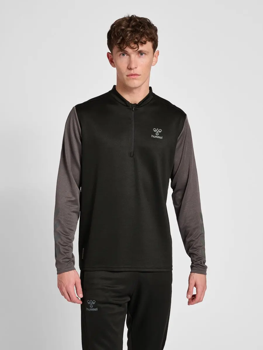 Hummel Hmlongrid 1/2 Zip Trainingspak T-shirt - S - Zwart