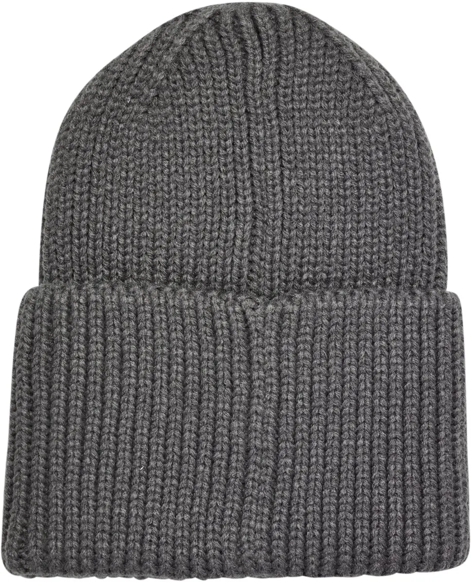 Hummel HMLJR Heavy Rib Knit Beanie - Donkergrijs
