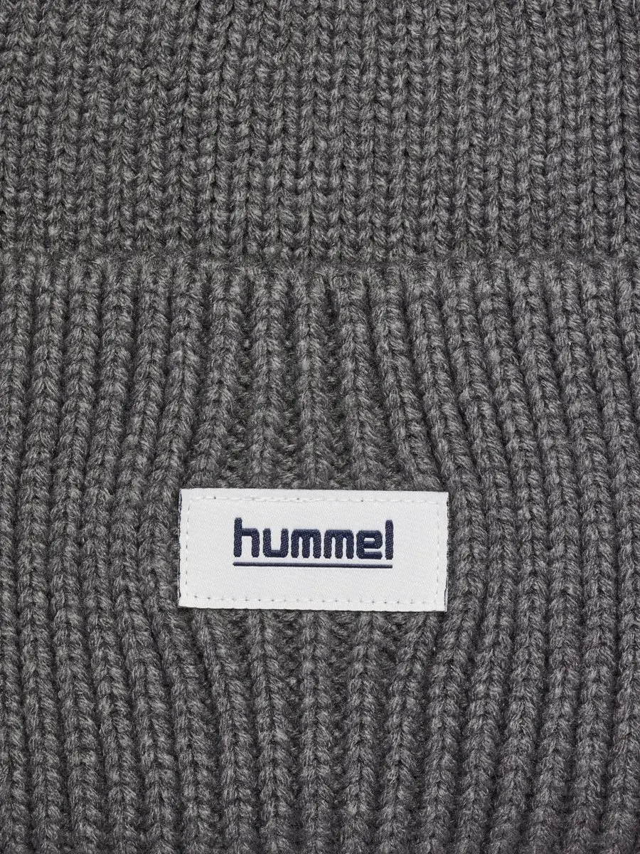 Hummel HMLJR Heavy Rib Knit Beanie - Donkergrijs
