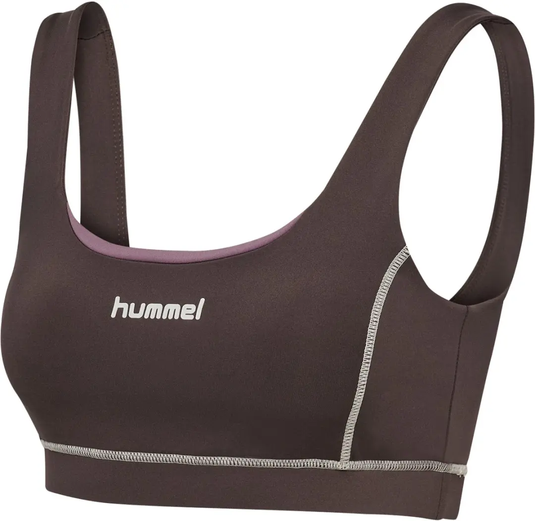 Hummel HMLPulse Retro Medium Support Bra - M - Shale