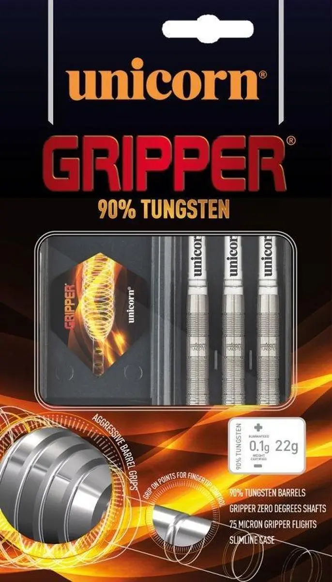 Unicorn Gripper 7 Dartpijlen 21g - 3 Stuks - Zilver