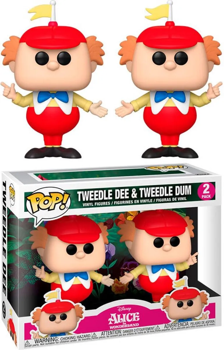Disney Funko POP! Tweedle Dee & Dum 2-Pack - 5cm - Multicolours