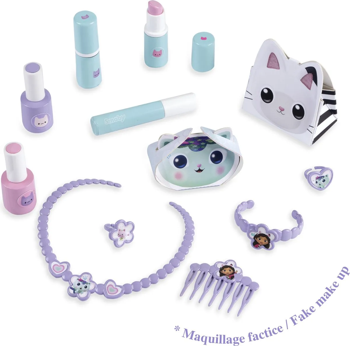Smoby Gabby's Dollhouse Kaptafel - Roze/Wit/Blauw