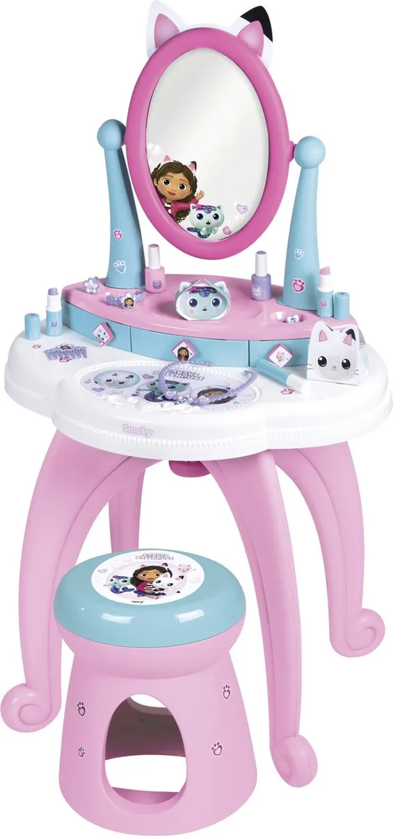 Smoby Gabby's Dollhouse Kaptafel - Roze/Wit/Blauw