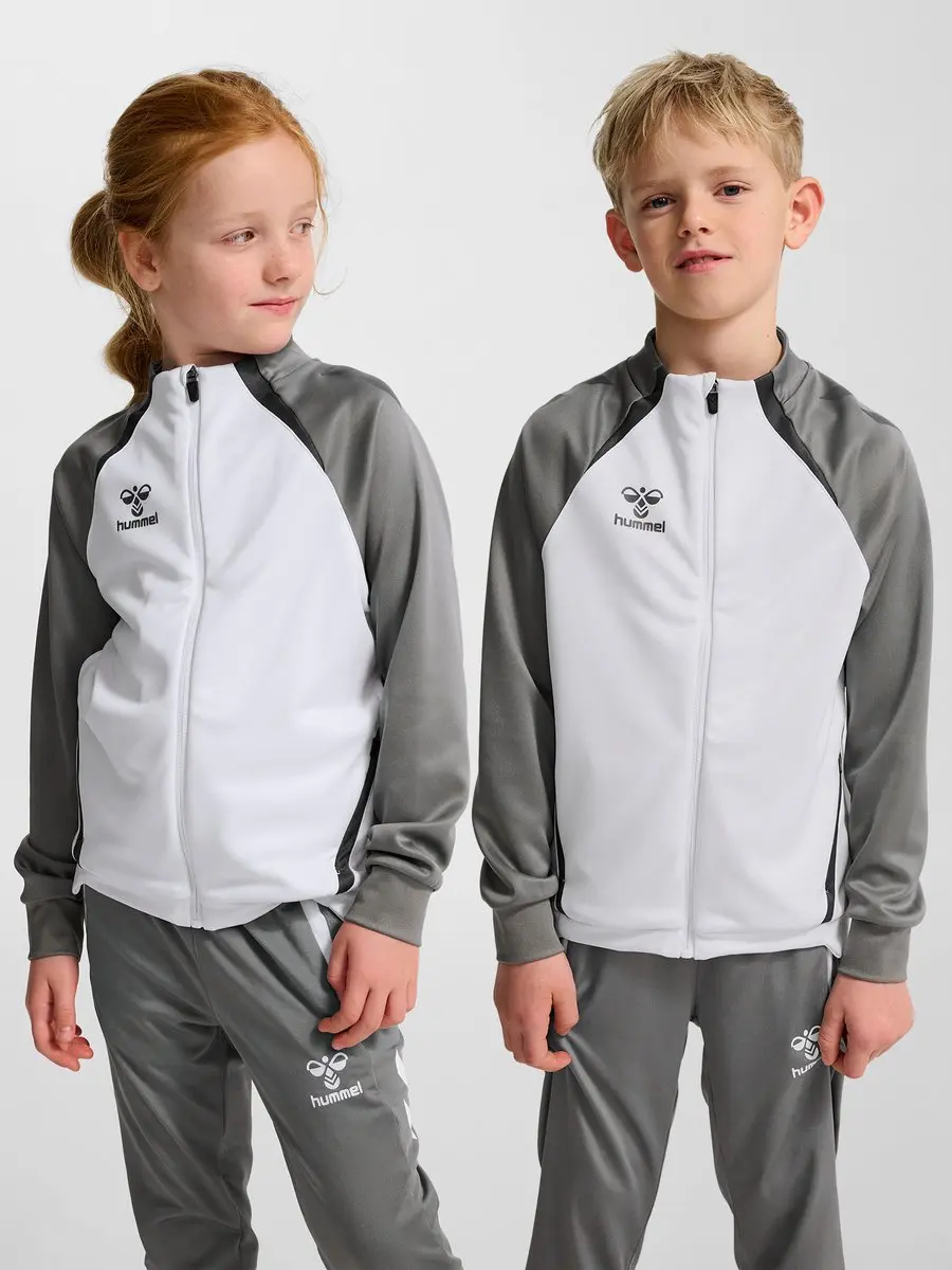 Hummel Hmllead 2.0 Track Zip Jacket Kids 164 - White/Steel Gray