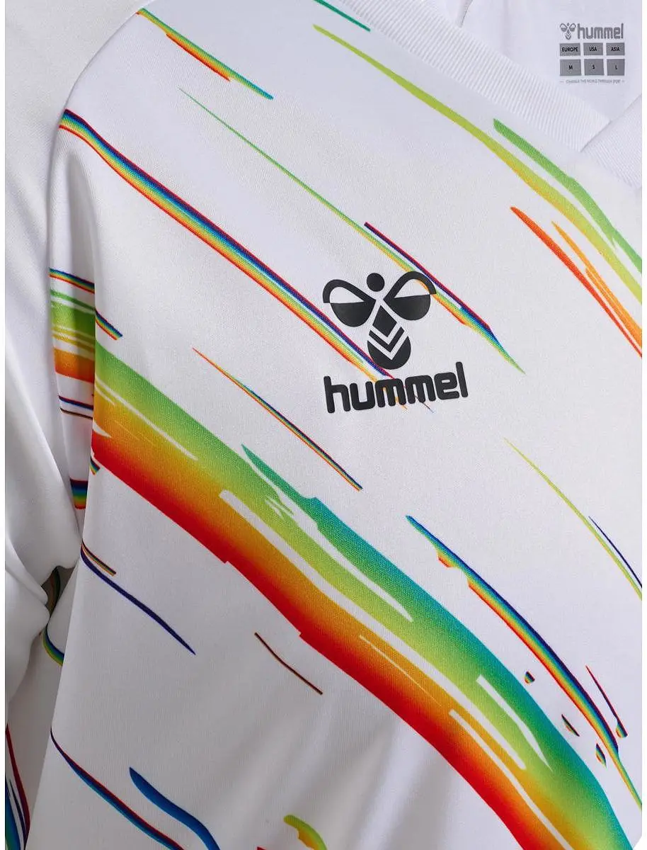 Hummel Match Triumph Heren Shirt Korte Mouw - XL - Wit/Multicolor