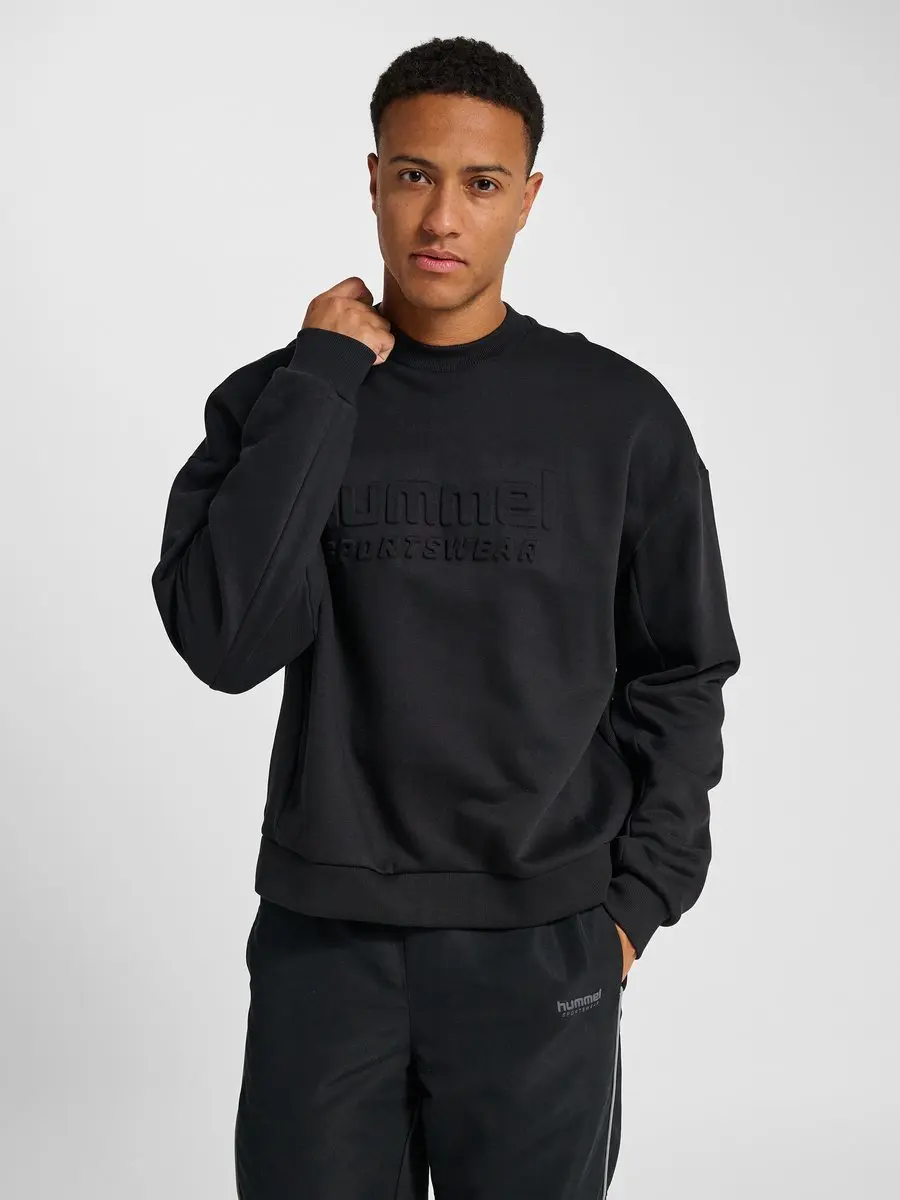 Hummel Hmlboxy Crew Logo Sweatshirt - Black