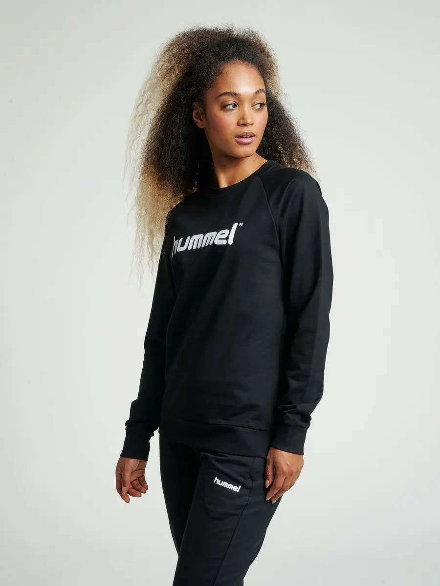 Hummel Go Cotton Logo Sporttrui Dames - XS - Zwart