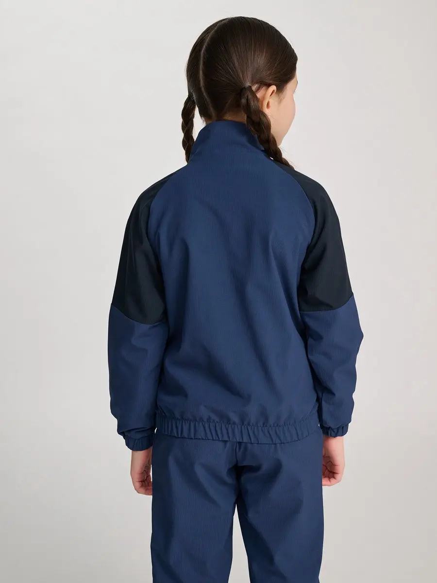 Hummel Hmljr Loose Tracksuit Zip Jacket 110 - Dress Blues - afbeelding 6 van 6