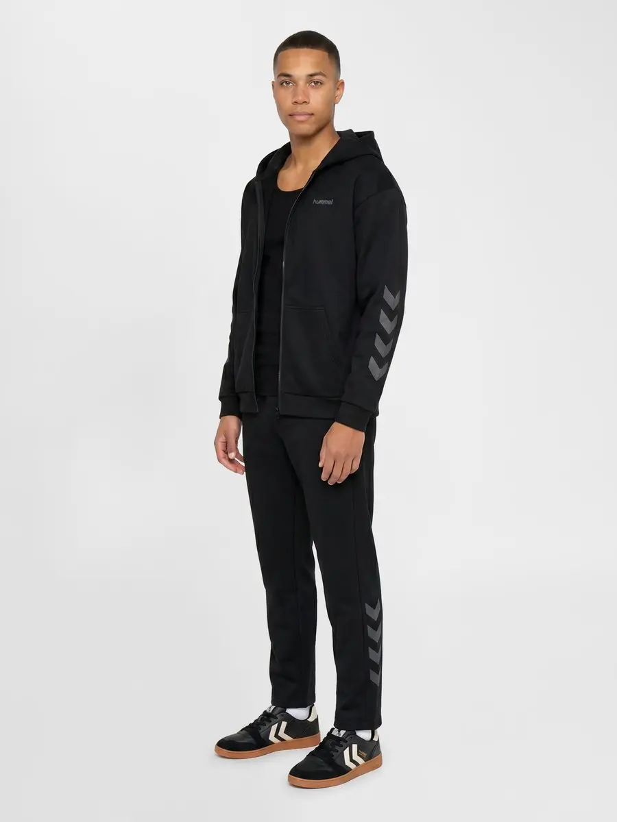 Hummel HMLkeeper Chevron Zip Hoodie - XXL - Zwart - afbeelding 6 van 6