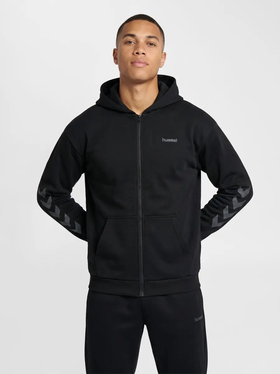 Hummel HMLkeeper Chevron Zip Hoodie - XXL - Zwart