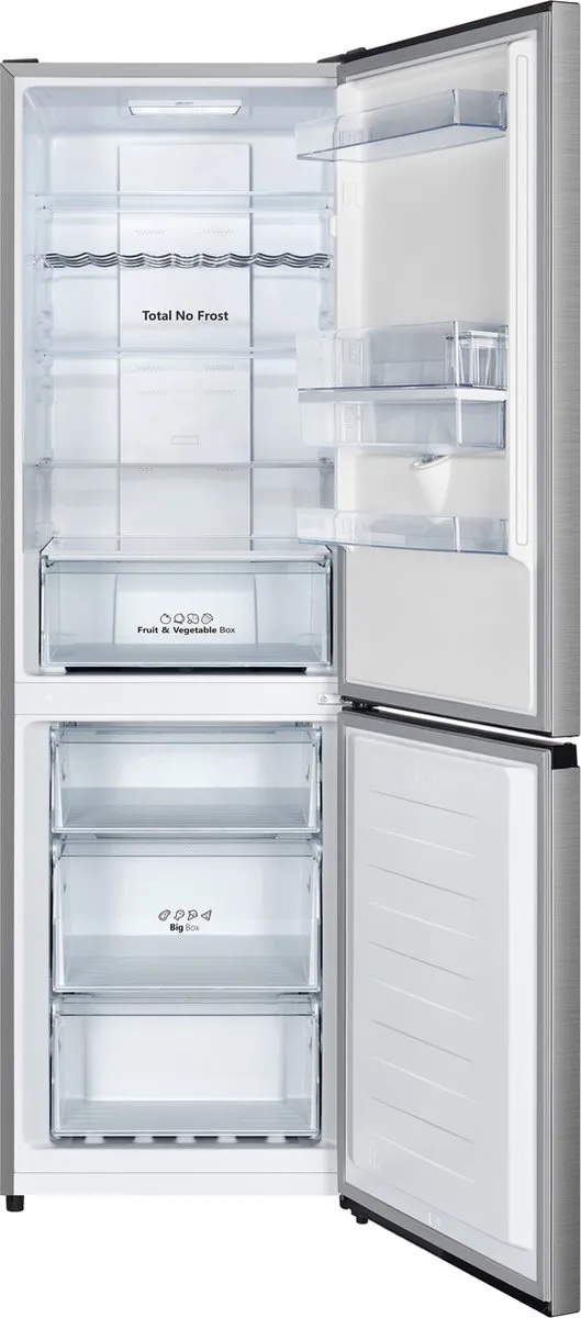 ETNA KCV286WRVS- Vrijstaande Koel-vriescombinatie - 186 cm - RVS - Waterdispenser - No Frost