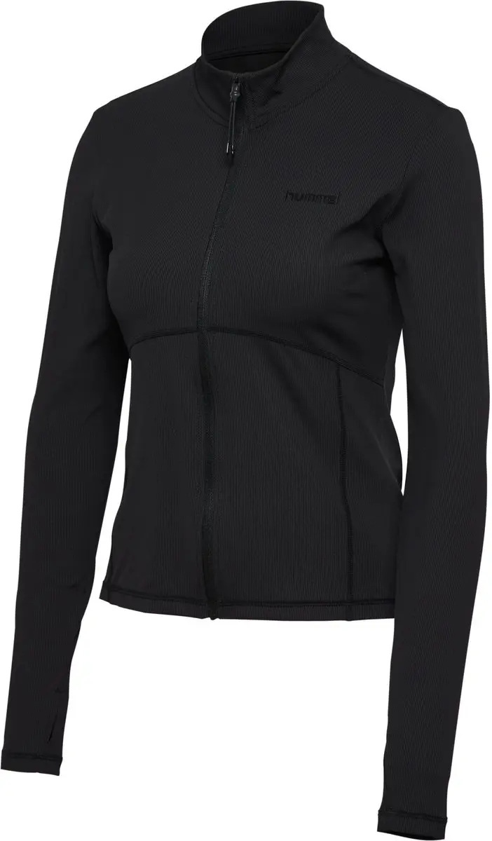 Hummel HMLPRIMA W Rib Zip Blouse - XL - Zwart