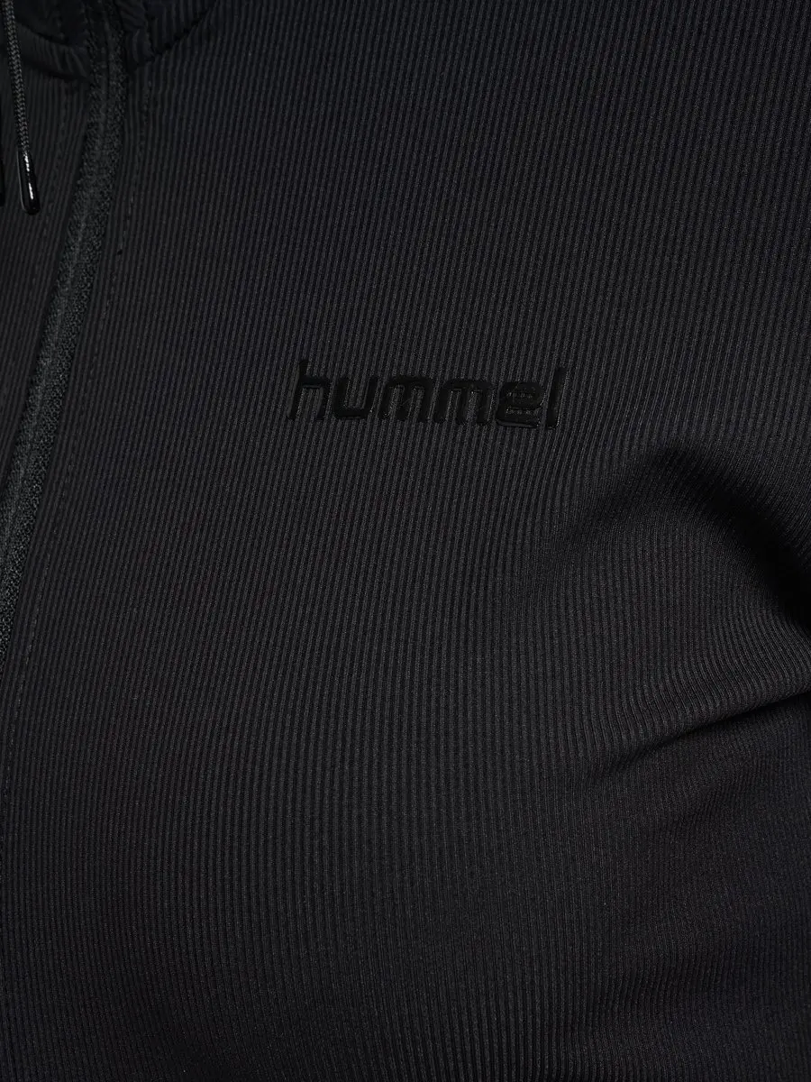 Hummel HMLPRIMA W Rib Zip Blouse - XL - Zwart