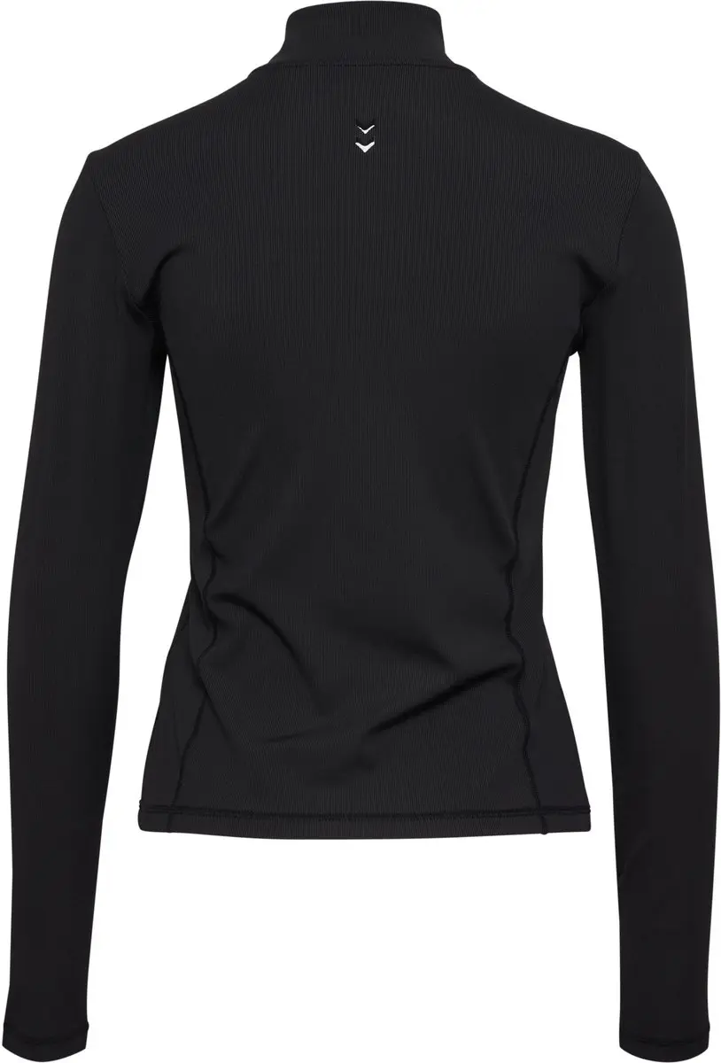 Hummel HMLPRIMA W Rib Zip Blouse - XL - Zwart