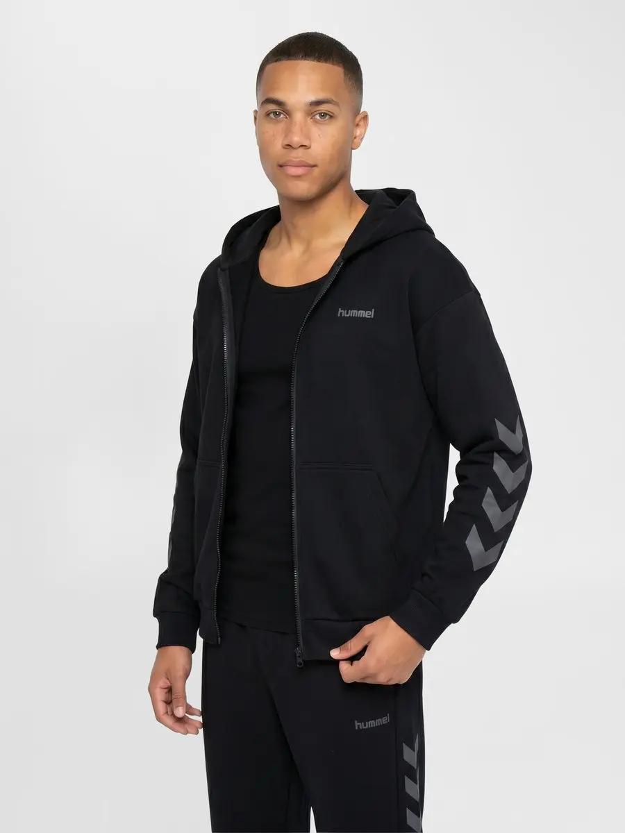 Hummel HMLkeeper Chevron W Zip Hoodie - M - Zwart