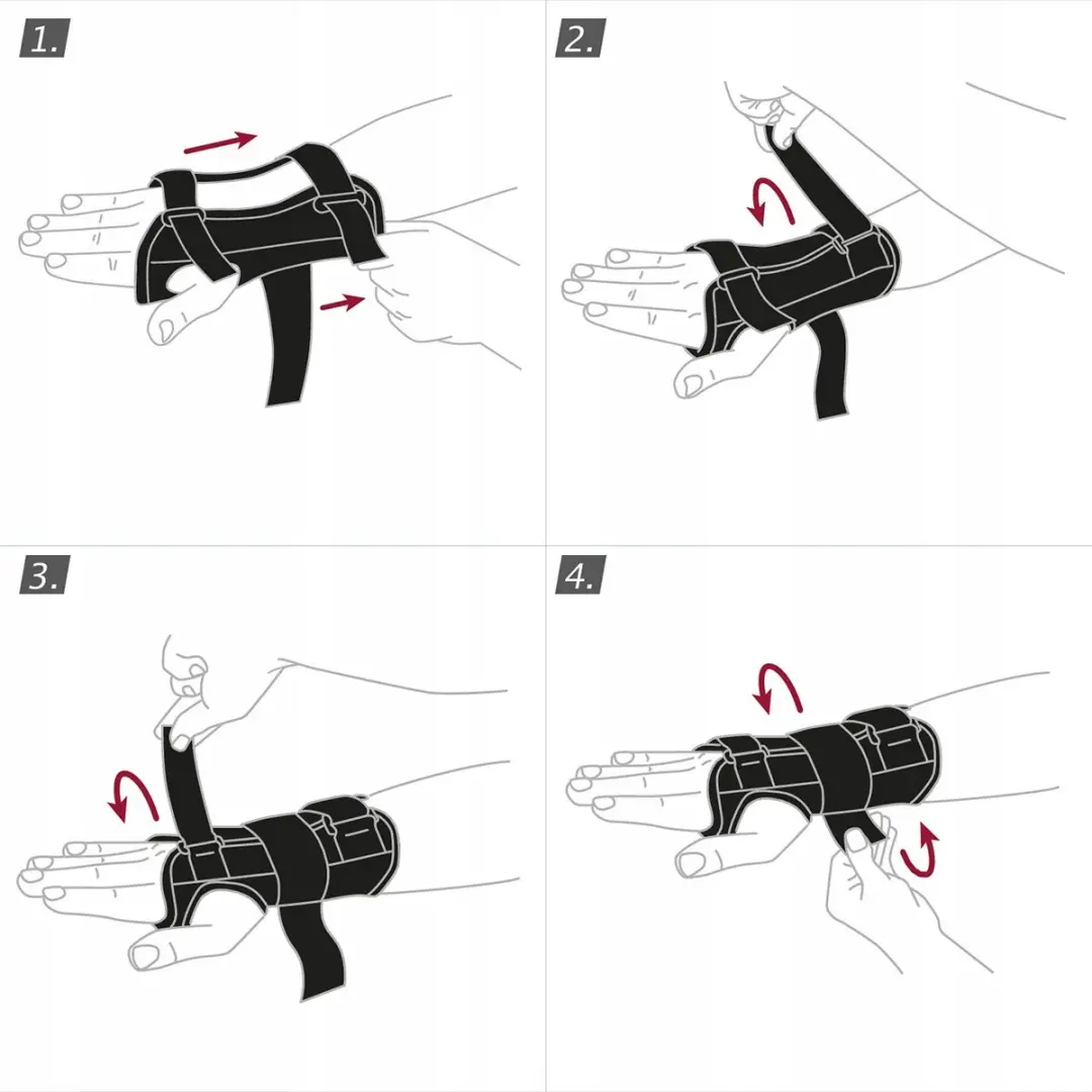 Actimove Manus Forte Polsbrace - Zwart Rechts M