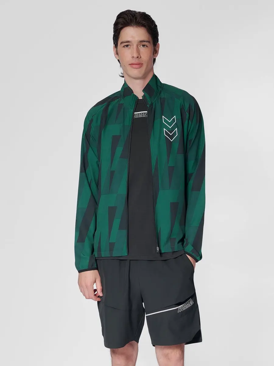 Hummel Hmlcourt AOP Jacket 226922 - M - Rain Forest