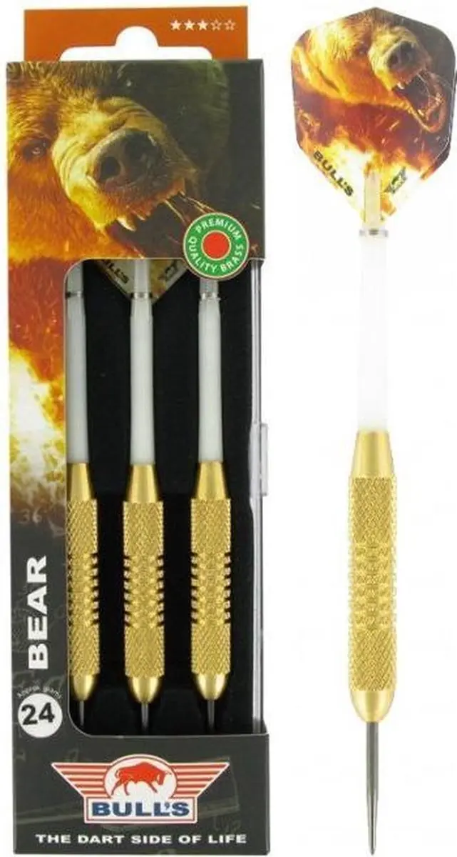 Bull's Bear Brass Dartpijlen 24g - Goud - 3 Stuks