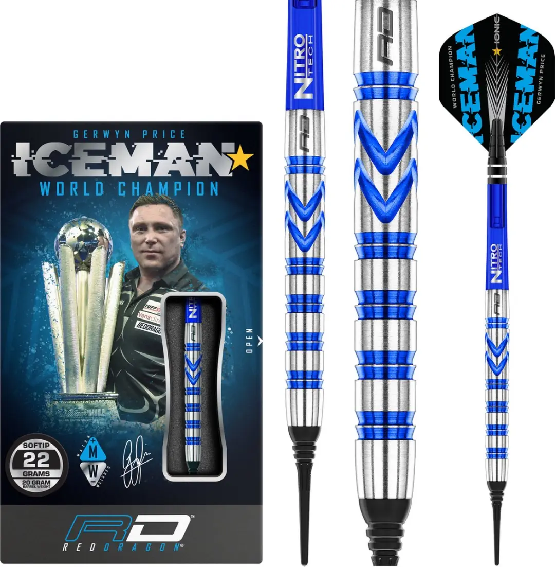 Red Dragon Gerwyn Price 90% Darts - 3 Stuks - GrijsZilver