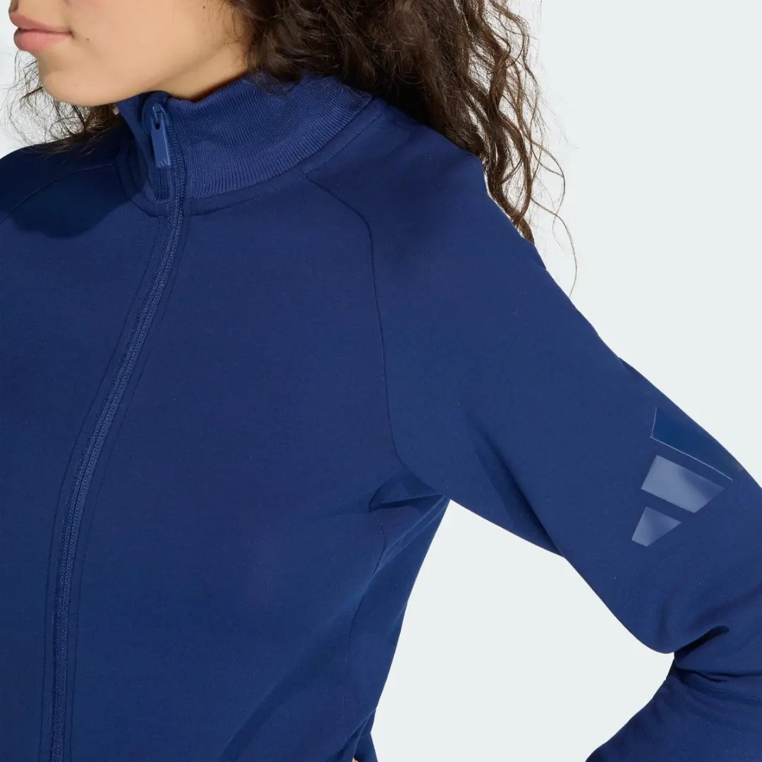 Adidas Sportswear Soft Lux Slim-Fit Sportjack KR5291 - Blauw XXS - afbeelding 6 van 6