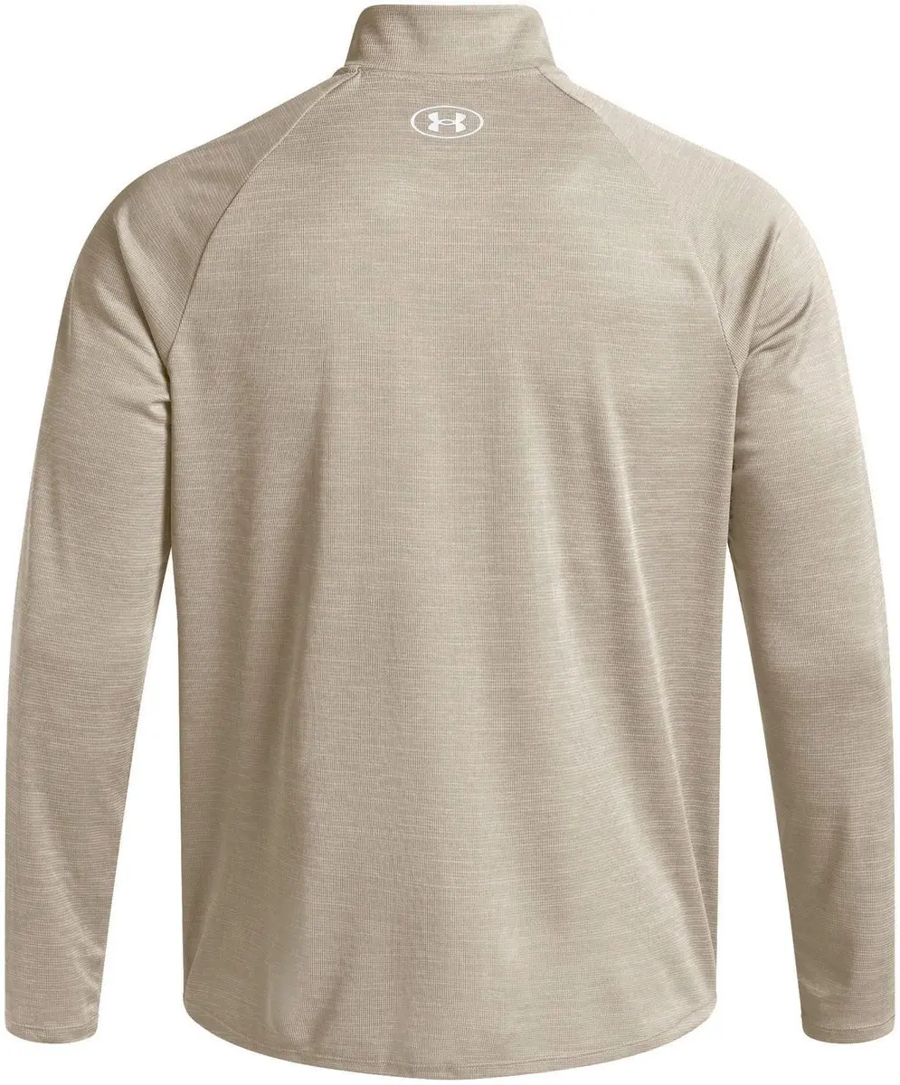 Under Armour UA Tech Textured 1/2 Zip Heren Sportshirt - City Khaki