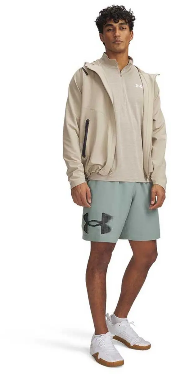 Under Armour UA Tech Textured 1/2 Zip Heren Sportshirt - City Khaki