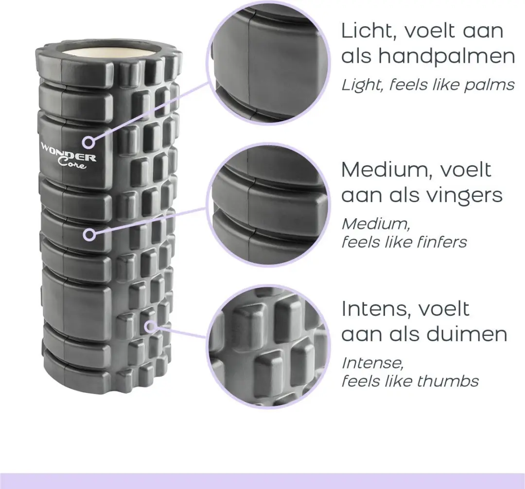 Wonder Core Hollow Yoga Roller 33cm - Zwart