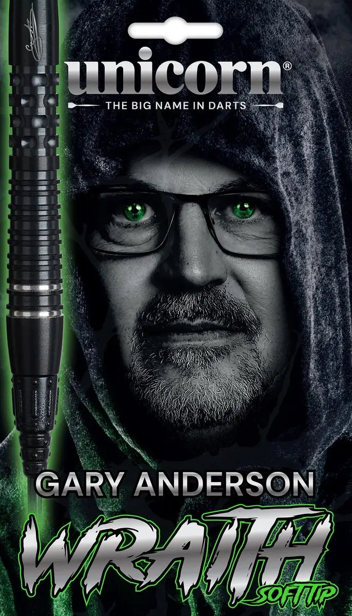 Unicorn Wraith Gary Anderson Phase 6 Darts 90% - 3 Stuks - Groen/Zwart