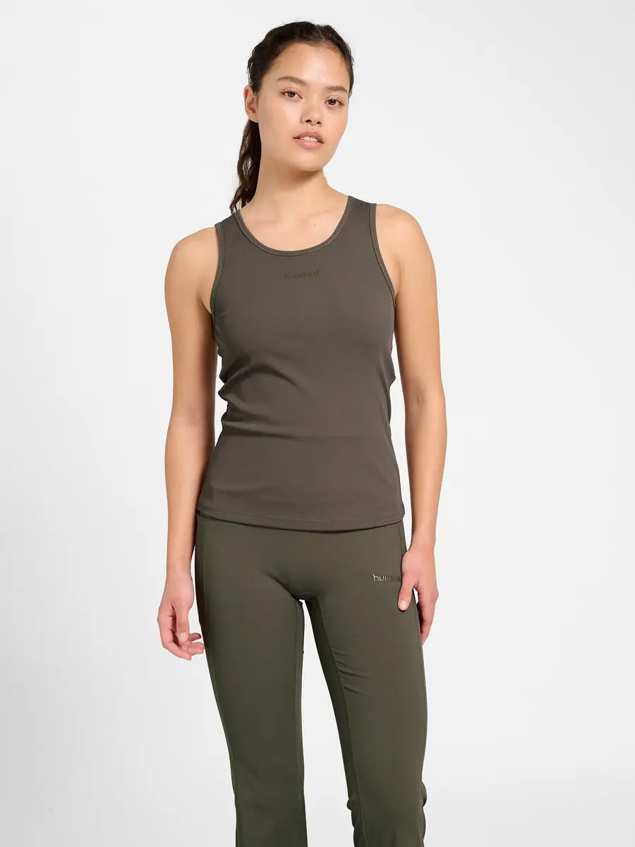 Hummel HMLPRIMA RIB Tanktop - Major Brown