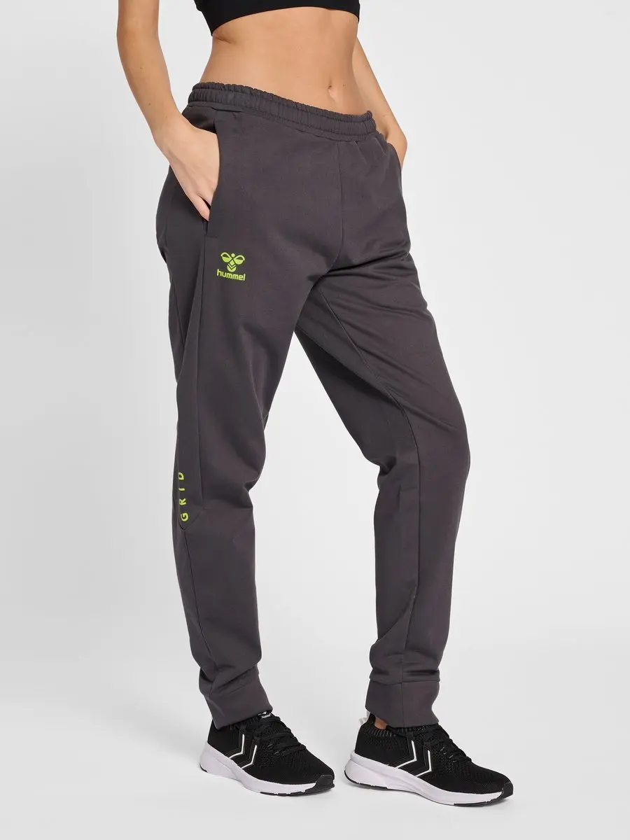 Hummel Hmloffgrid Cotton Pants Dames Joggingbroek - S - Grijs