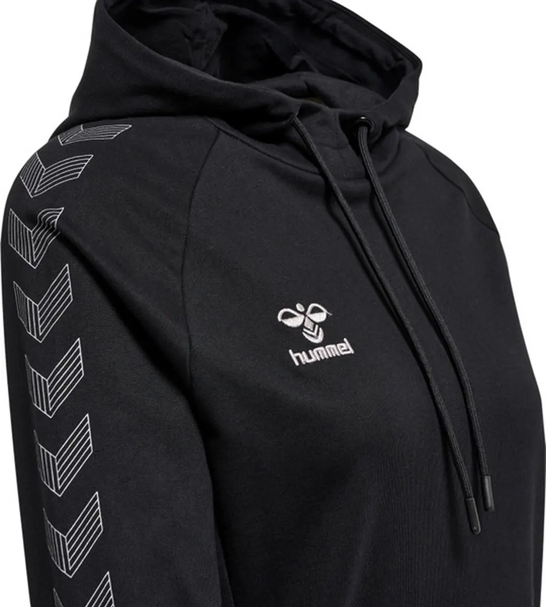 Hummel Move Grid Cotton Hoodie Dames - Zwart XS