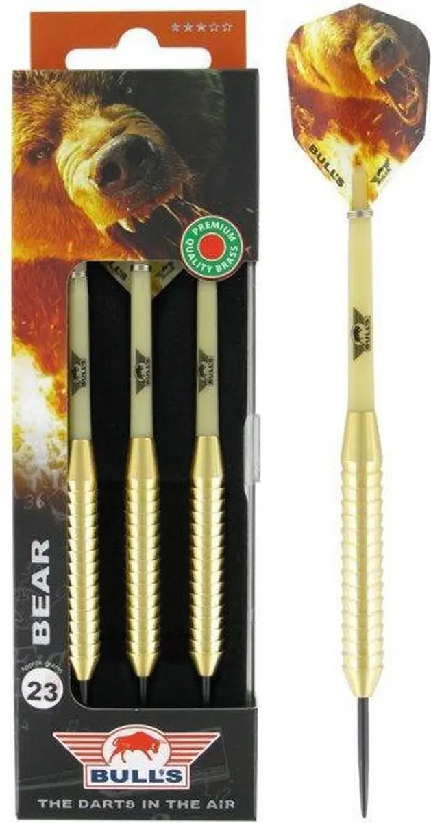 Bull's Bear Brass Dartpijlen 23g - 3 Stuks - Goud