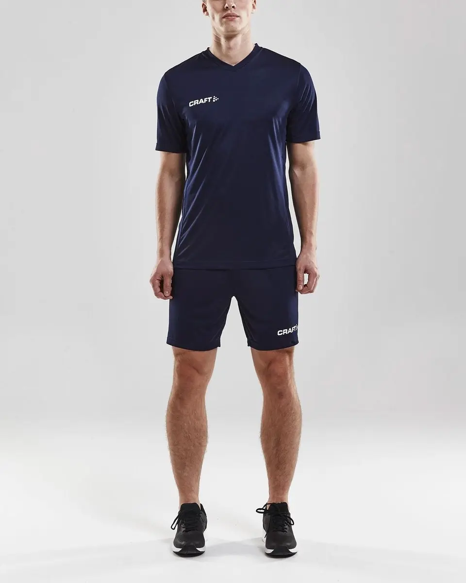 Craft Squad Solid SS Shirt Heren - XL - Navy/Wit