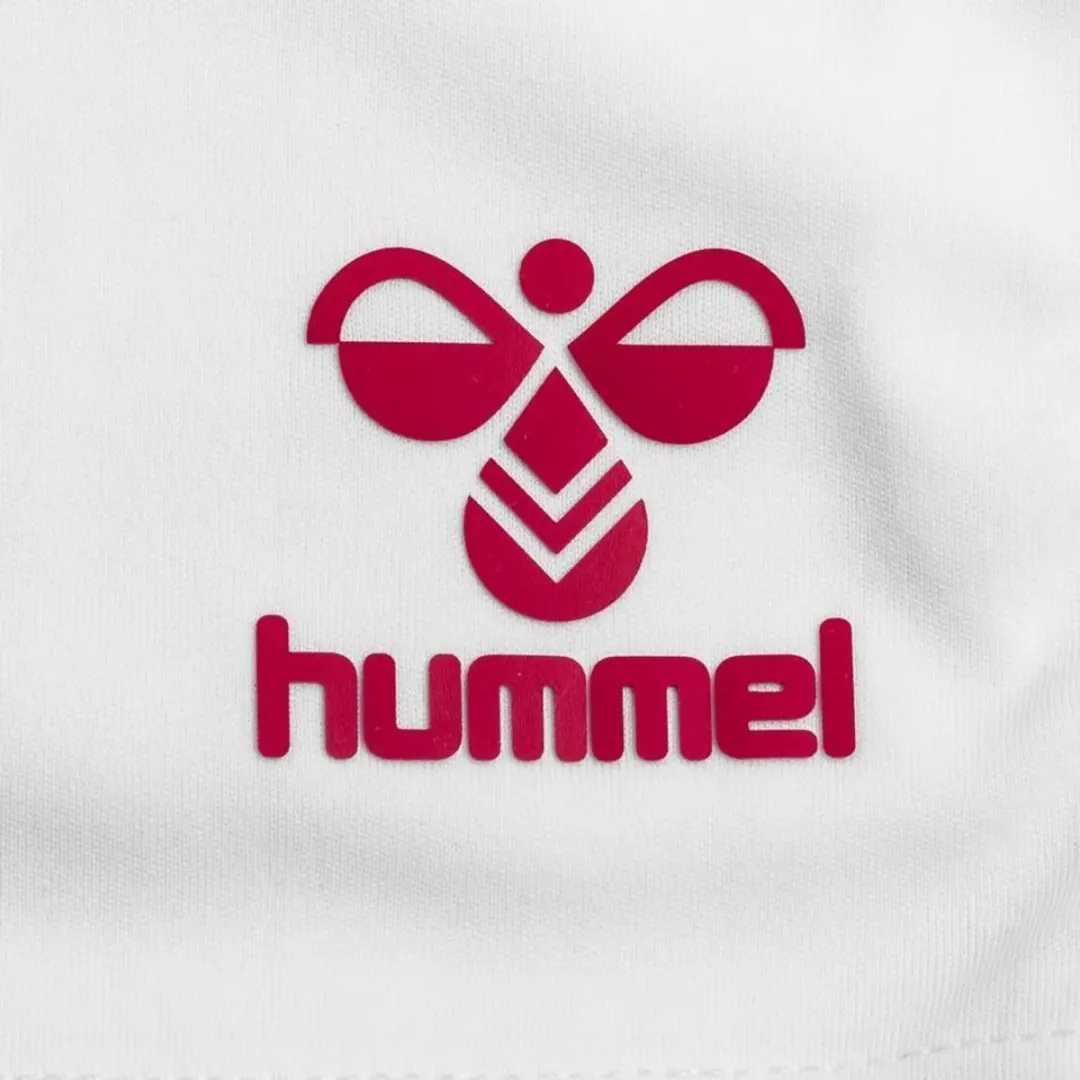 Hummel Korte Woning Denemarken Sportshort 220454 - 2XL - Wit/Tango Rood