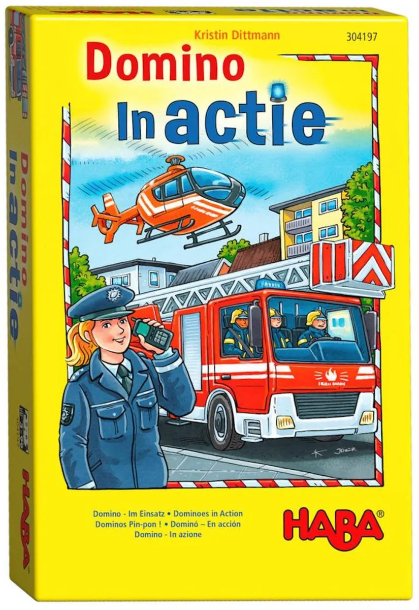 Haba Domino In Actie - Klassiek spel voor 2-6 spelers - Vanaf 3 jaar