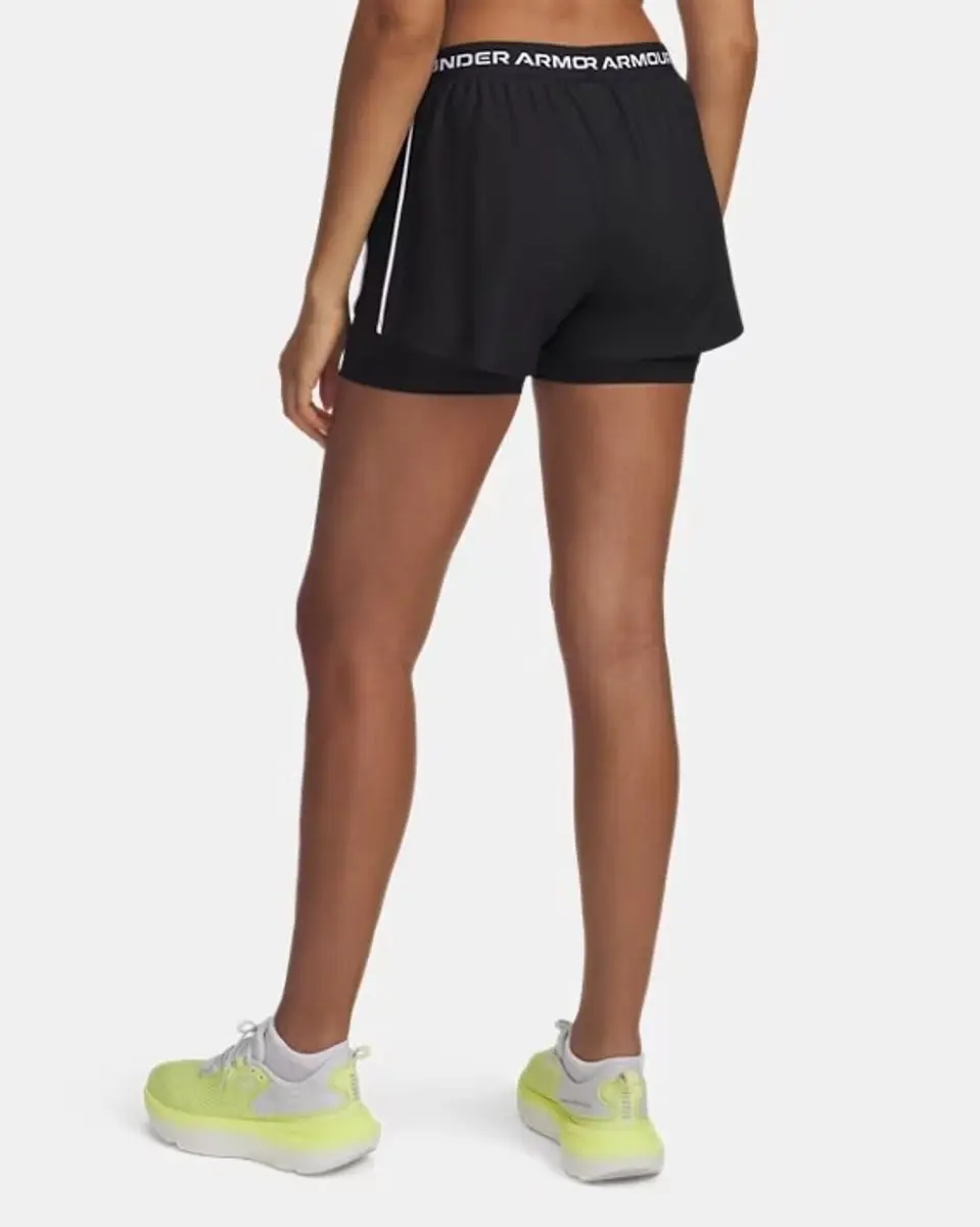 Under Armour Tech Play Up 2-in-1 Short Dames XS - Zwart/Wit